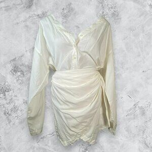 L'Academie Long Sleeve Mini Dress - Wite